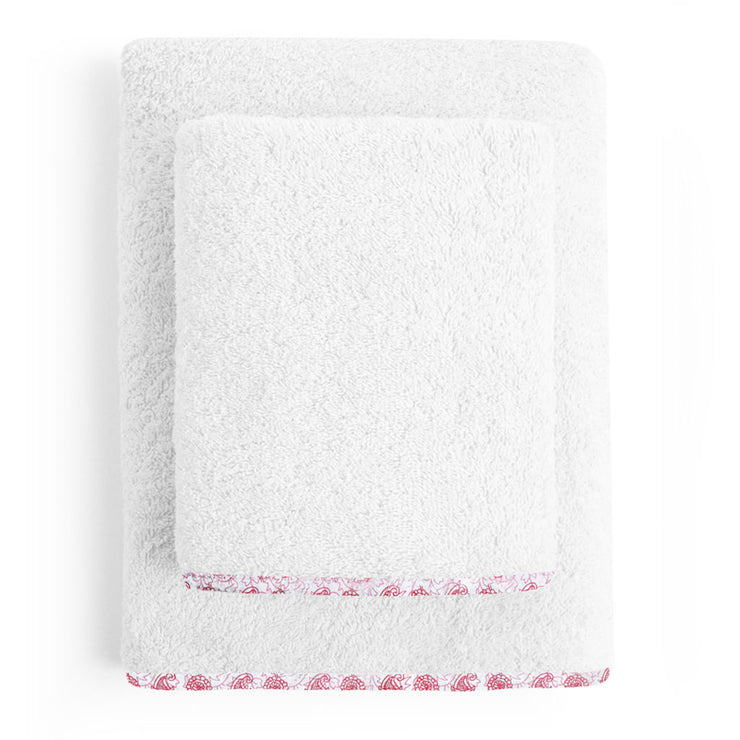 Organic Red Floral Junior Towel Set