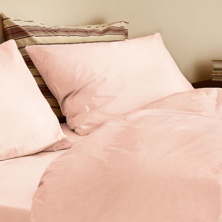 Organic Single Duvet Cover Neutral Pink