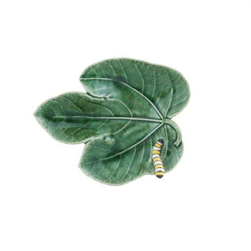 Countryside Leaves - Fig Leaf with caterpillar 18,5 cm