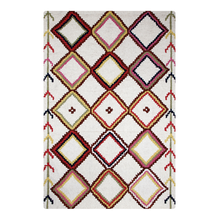 IVORY MULTICOLOR GEOMETRIC CARPET