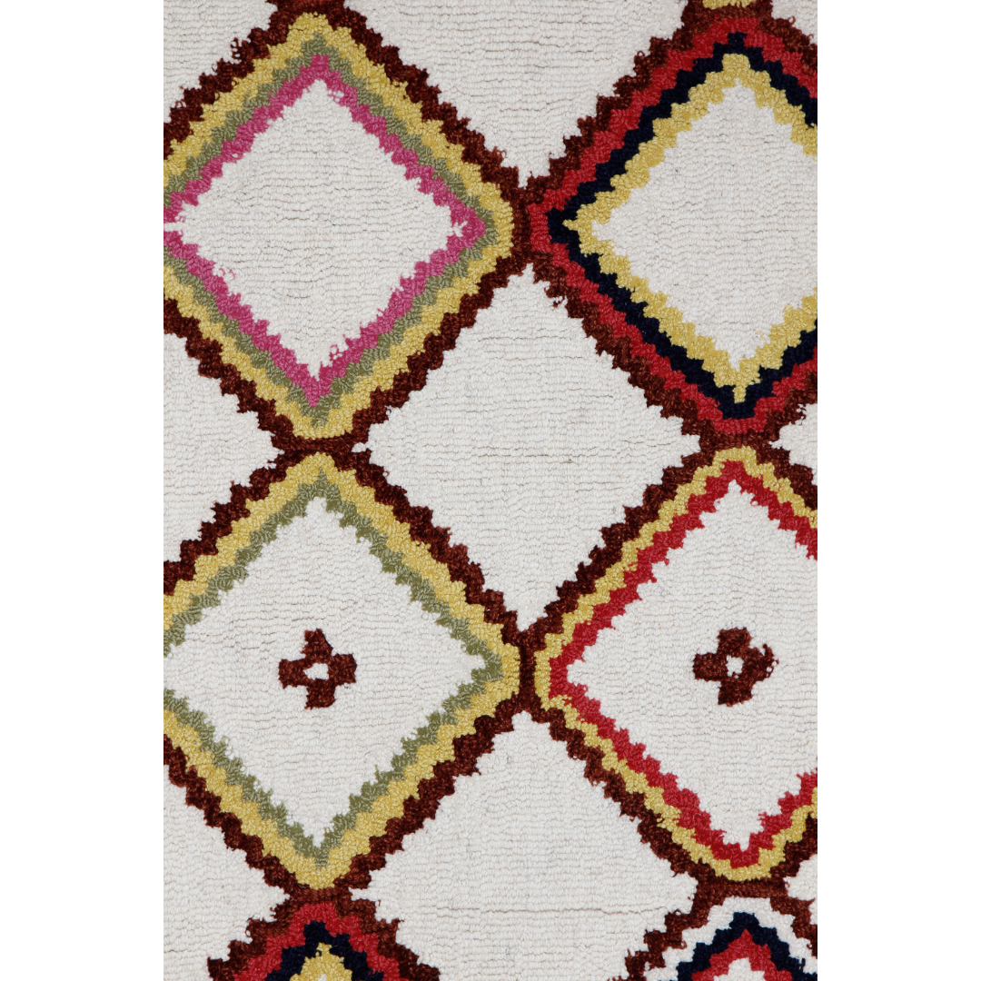 IVORY MULTICOLOR GEOMETRIC CARPET