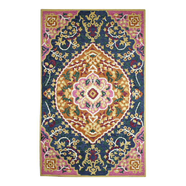PINK AND BLUE PERSIAN CARPET