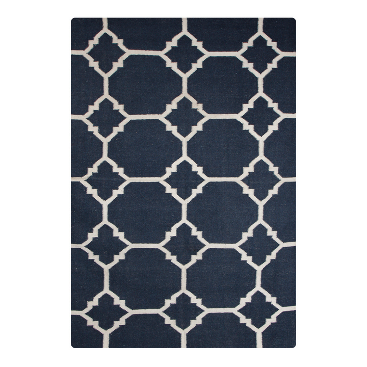 KNOTS CHARCOAL KILIM DHURRIE