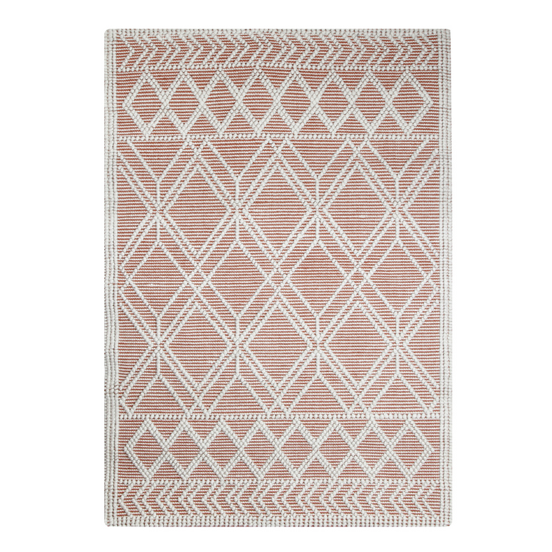 IVORY AND RUST KILIM DHURRIE