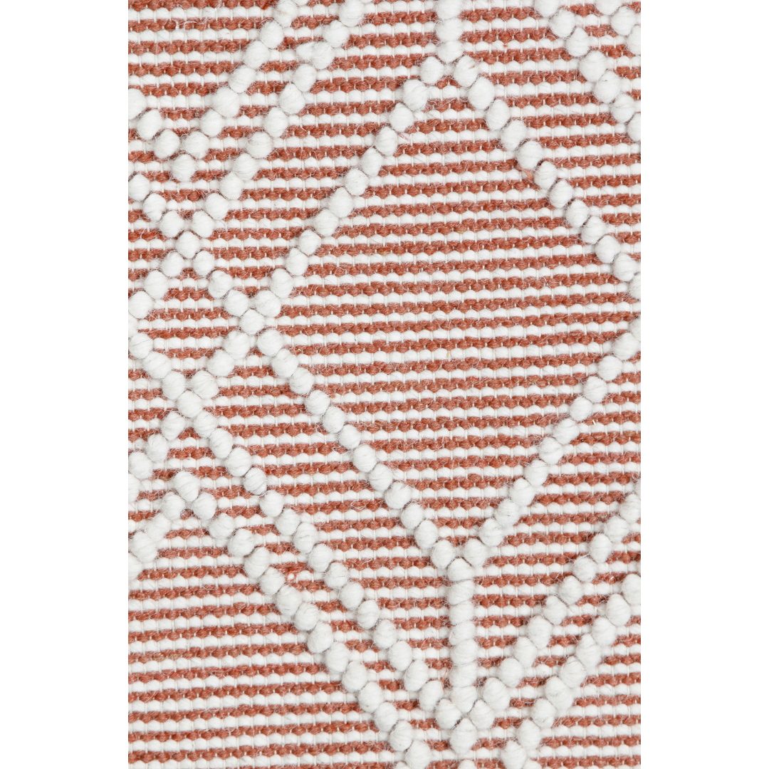 IVORY AND RUST KILIM DHURRIE