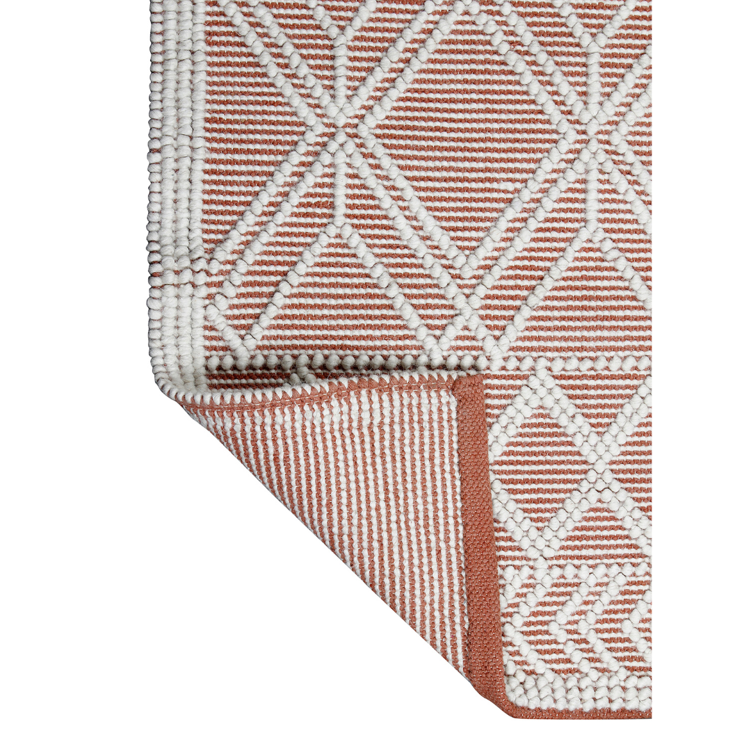 IVORY AND RUST KILIM DHURRIE