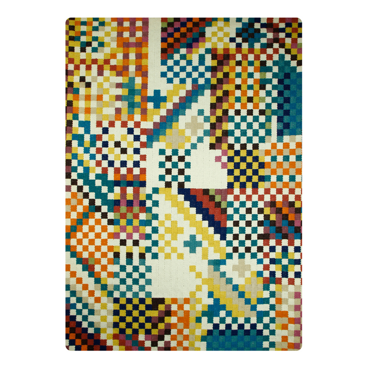 MULTICOLOR PIXEL KILIM DHURRIE