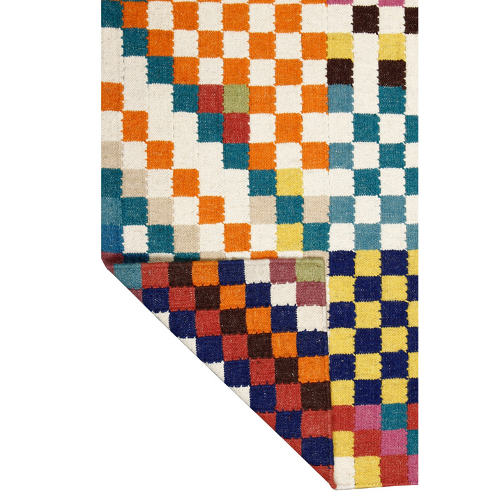 MULTICOLOR PIXEL KILIM DHURRIE