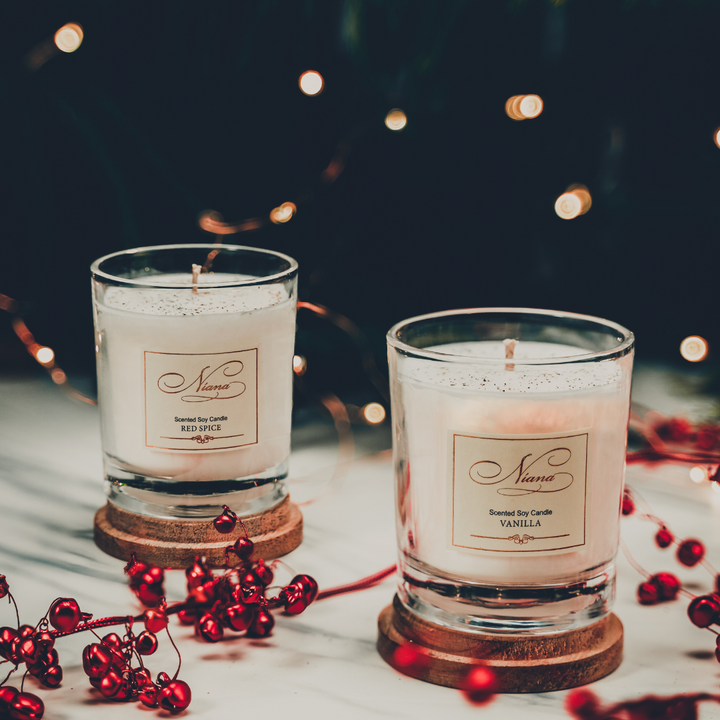 Holiday Candle Duo- Red Spice & Vanilla