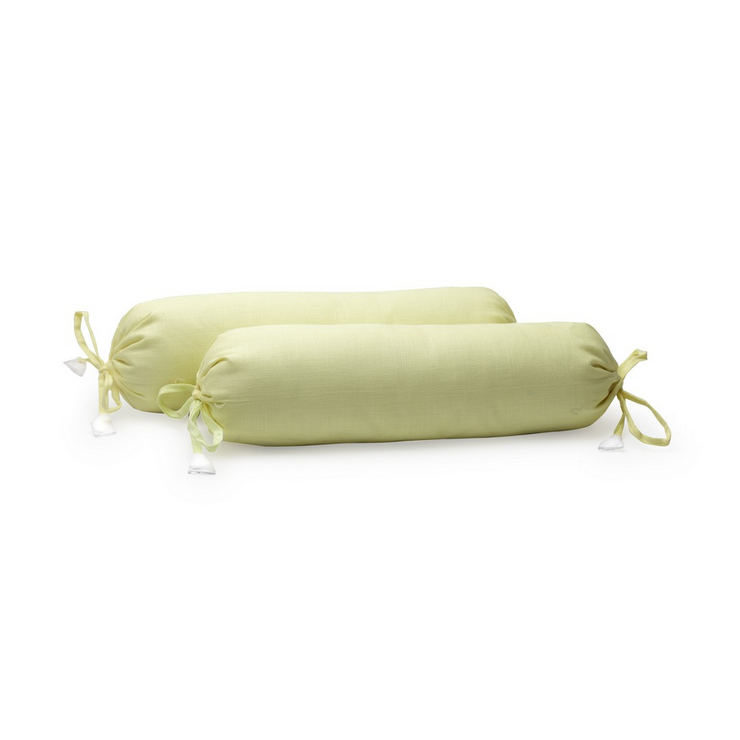 Organic Baby Bolster Cover Set with Fillers Lemon
