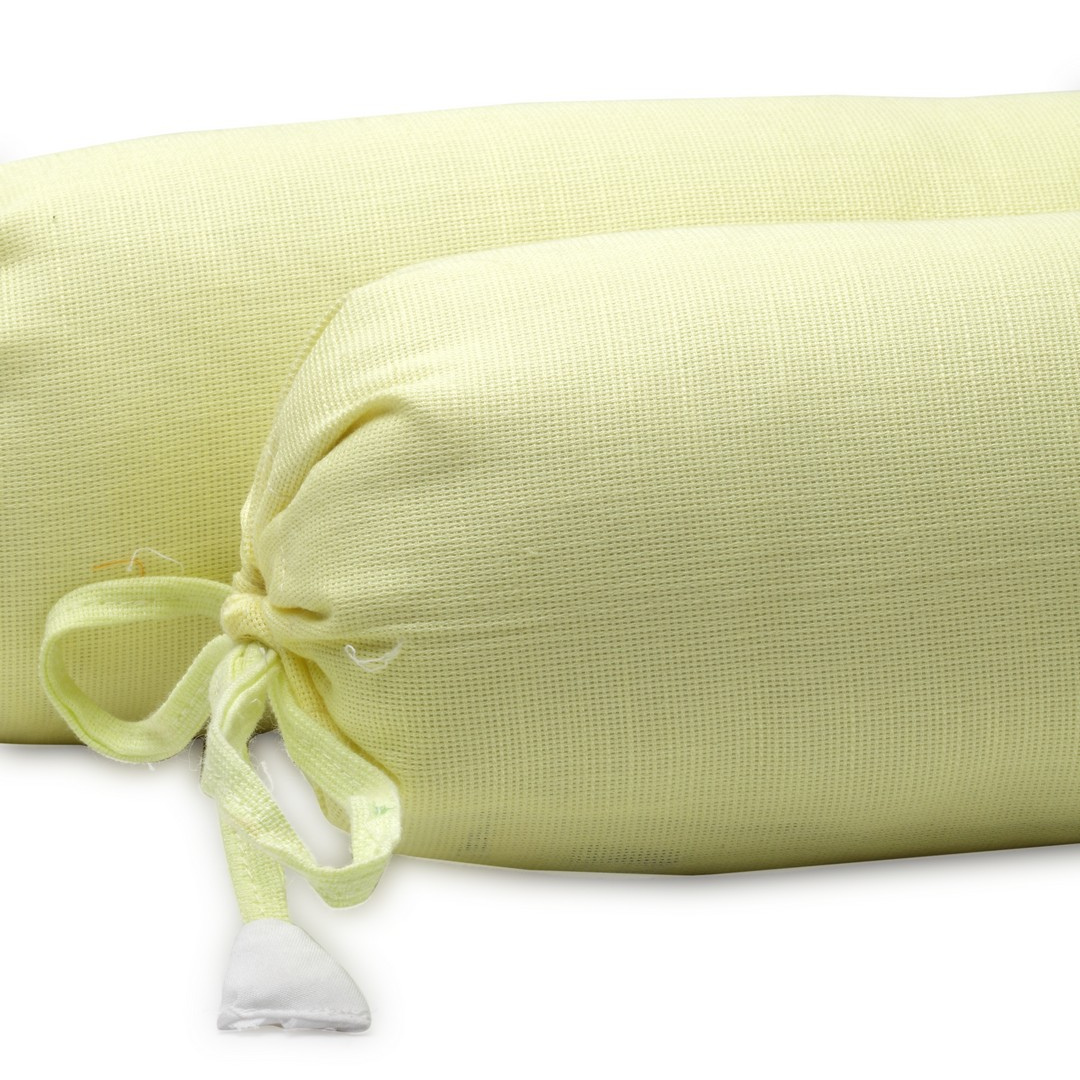 Organic Baby Bolster Cover Set with Fillers Lemon