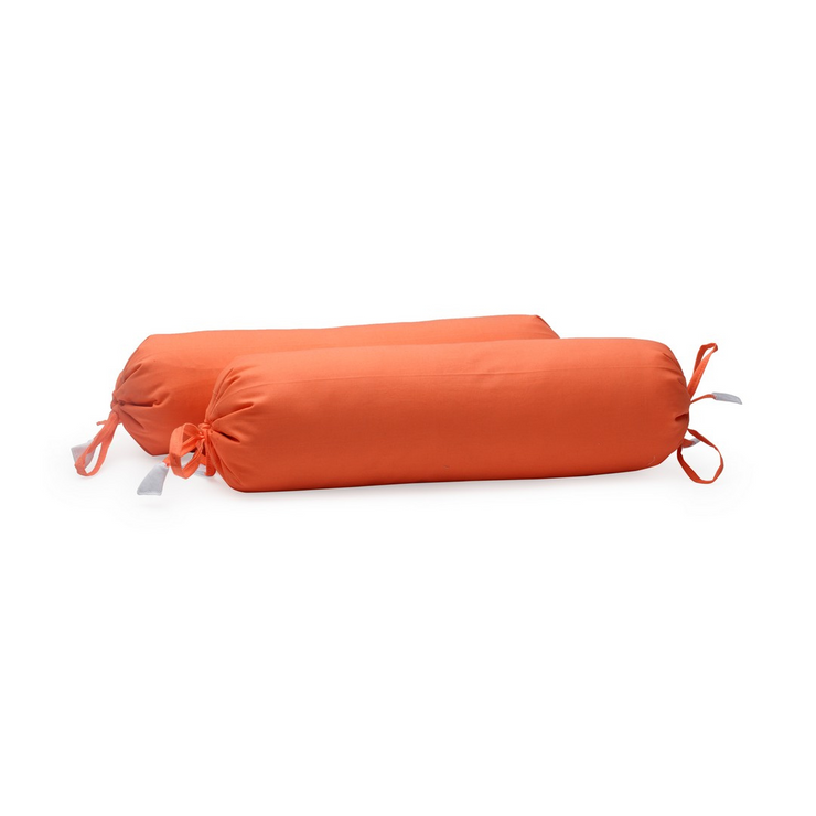 Organic Baby Bolster Cover Set with Fillers Orange