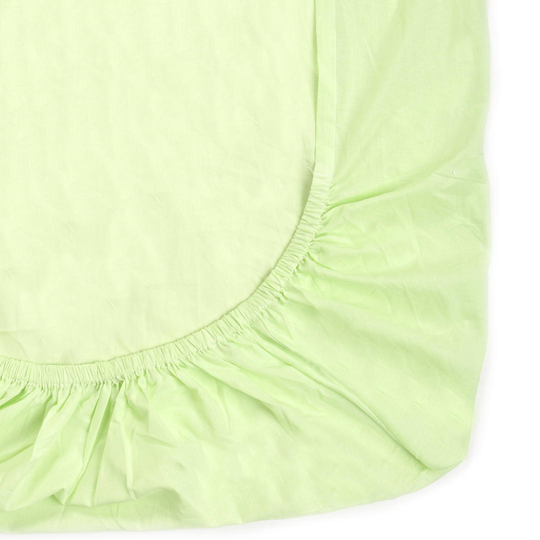 Organic Fitted Single Sheet Lime Green