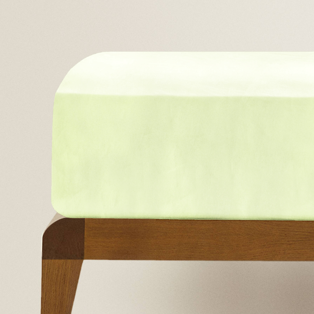 Organic Fitted Single Sheet Lime Green