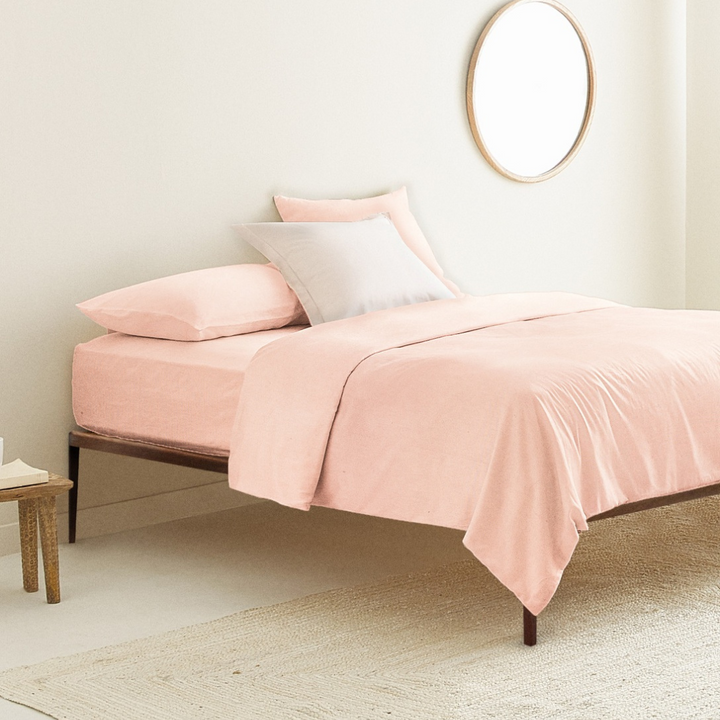 Organic Fitted Queen Sheet Neutral Pink