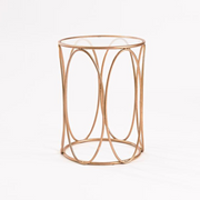 Rose Gold Oval Side Table