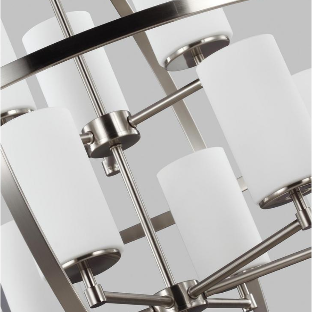 9-light multi-tier chandelier