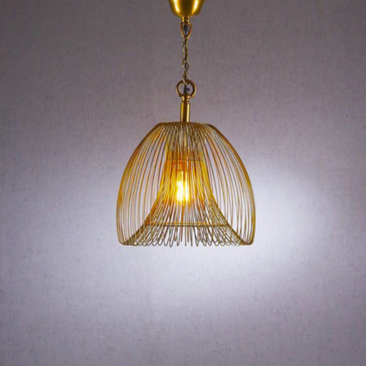 Hanging Pendant Lamp in Gold
