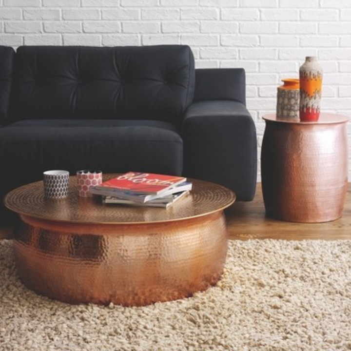 Hammered Aluminum Coffee Table