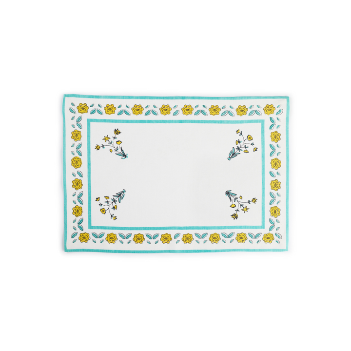 Pietra Dura Mat & Napkin - Set of 4