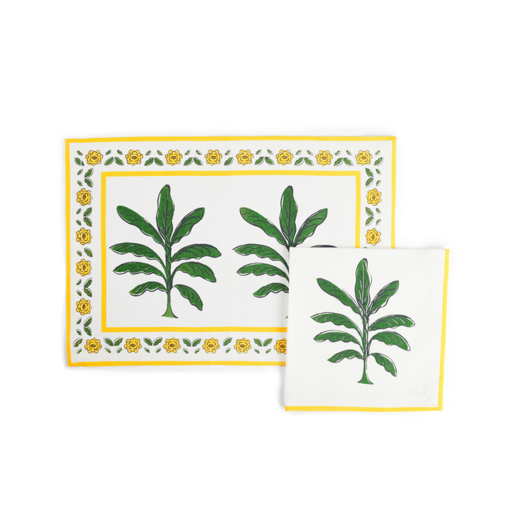 Palms Mat & Napkin - Set of 4