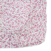 Organic Fitted Crib Sheet - Red Flower