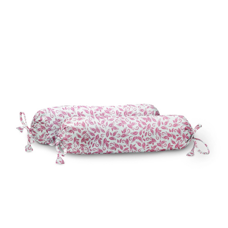 Organic Baby Bolster Cover Set - Red Flower