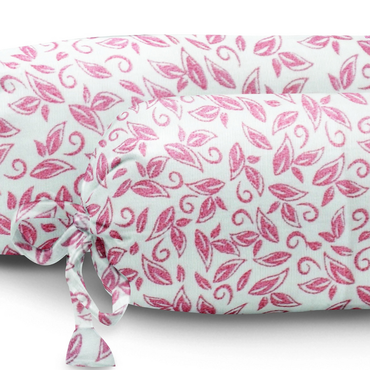 Organic Baby Bolster Cover Set - Red Flower