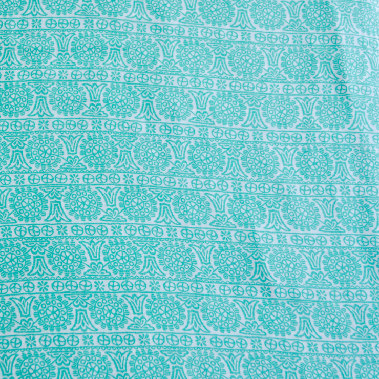 Organic Green Mehendi Print Hooded Towel Set
