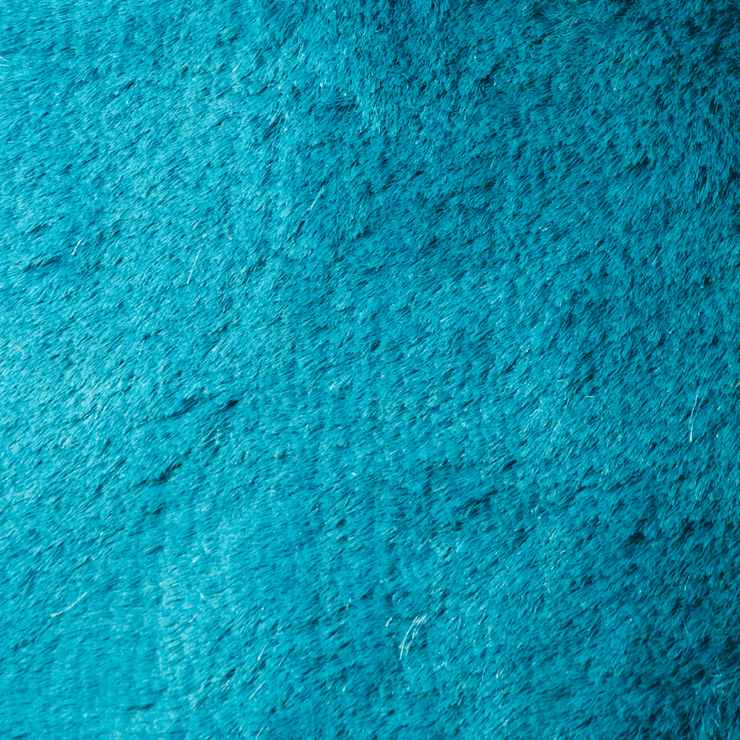 TEAL SHAGGY HAND MADE CARPET