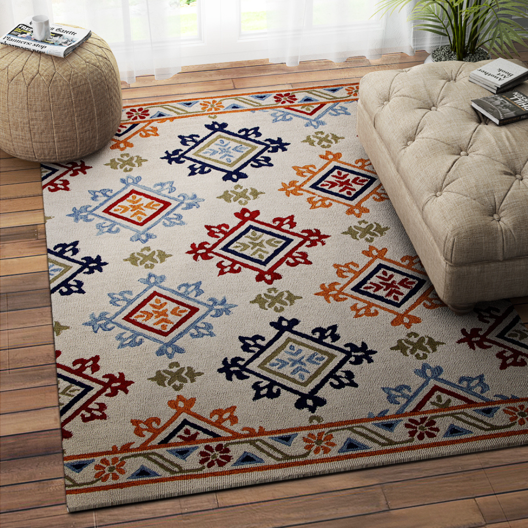 MULTICOLOR BEIGE TRADITIONAL CARPET