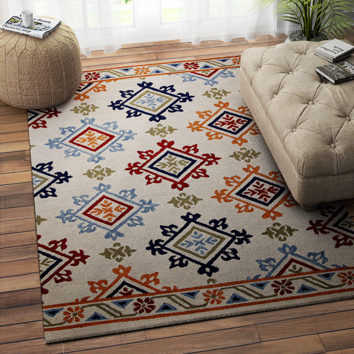 MULTICOLOR BEIGE TRADITIONAL CARPET