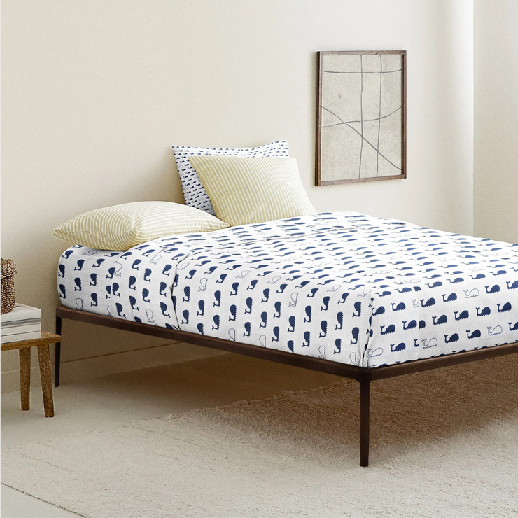 Organic Fitted Single Sheet- Dolphin