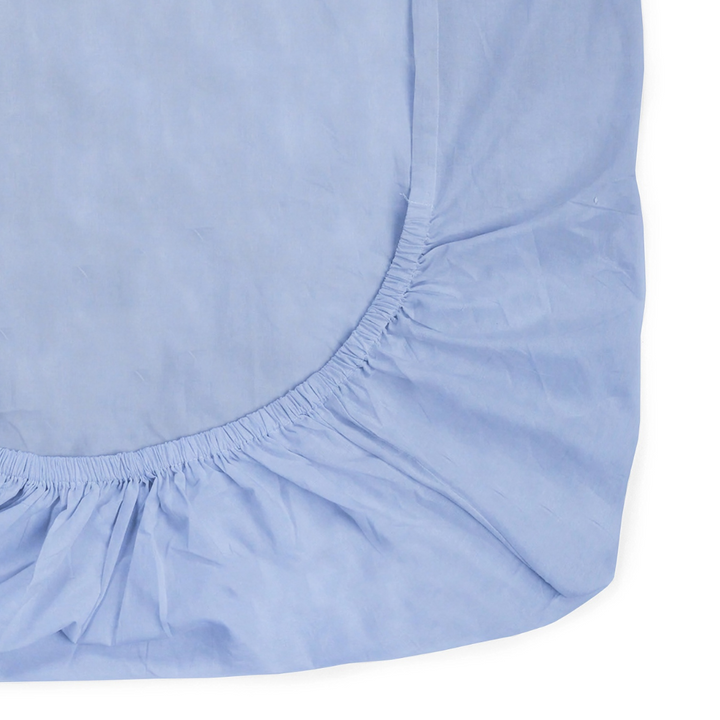 Organic Fitted Single Sheet - Light Blue