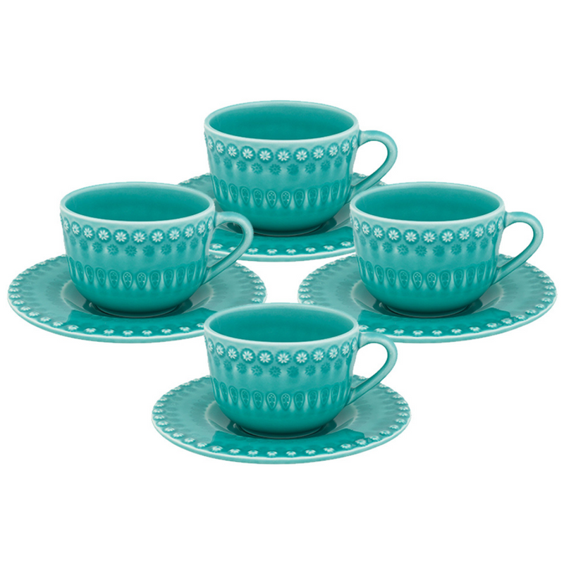 Fantasy - Tea Cup and Saucer Acqua Green