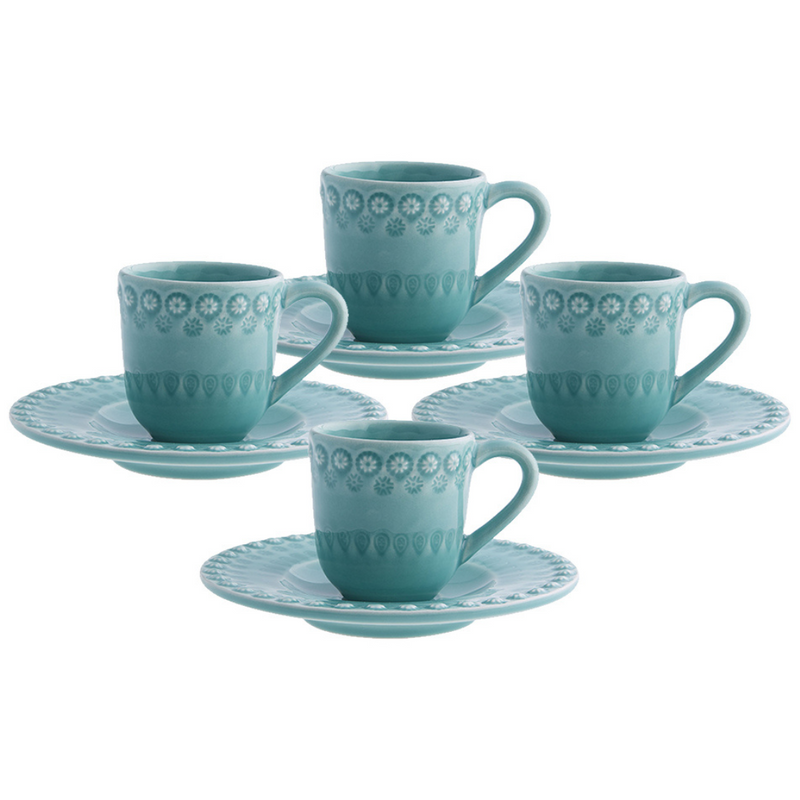 Fantasy - Coffee Cup and Saucer Acqua Green