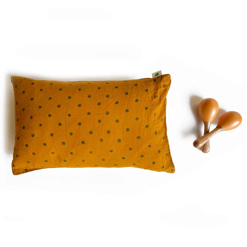 ORGANIC RAIDANA PRINT KAPOK PILLOW + MARACAS  GIFT SET