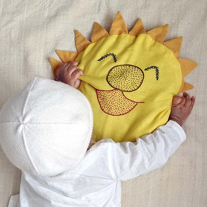 ORGANIC MUSTARD SEED SUN PILLOW + MARACAS - GIFT SET