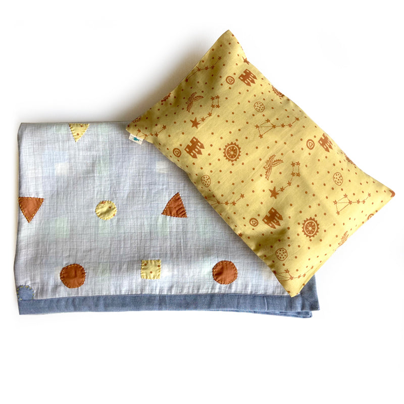 ORGANIC GIFT SET - DOHAR + KAPOK PILLOW - DHRUVTARA GIFT SET