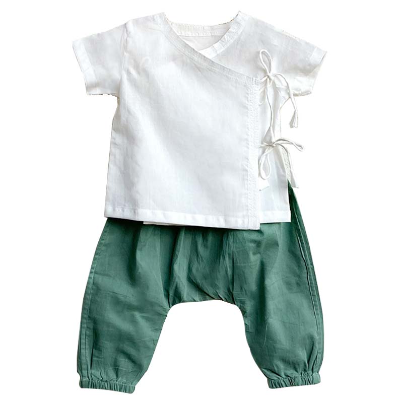 UNISEX ORGANIC KOI BAG - KOI MINT AND WHITE ANG + MINT PANTS