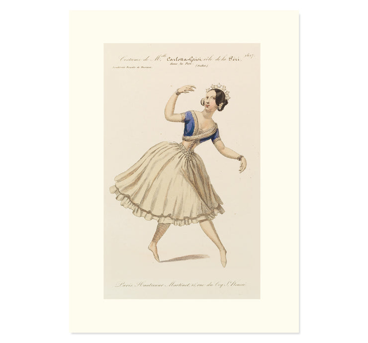 Costume de Melle Carlotta Grisi, rôle de la Péri, dans la Péri (Ballet) Art print