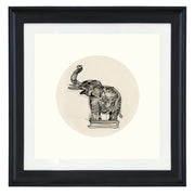 Elephant on book art print