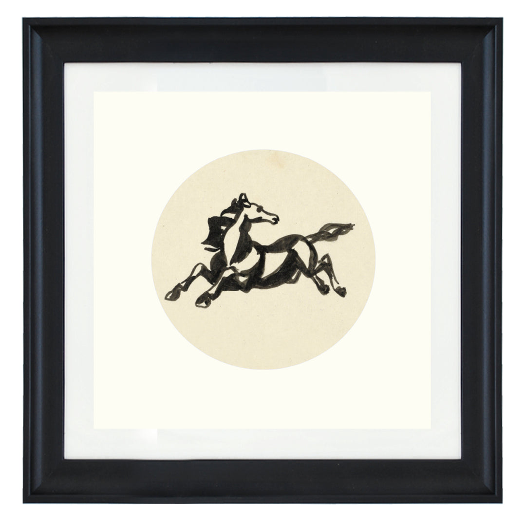 The jumping horse art print