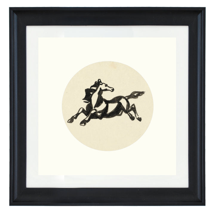 The jumping horse art print