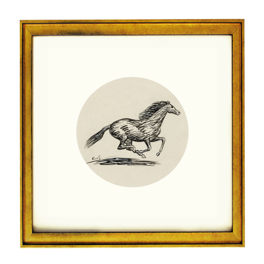 A galloping horse art print