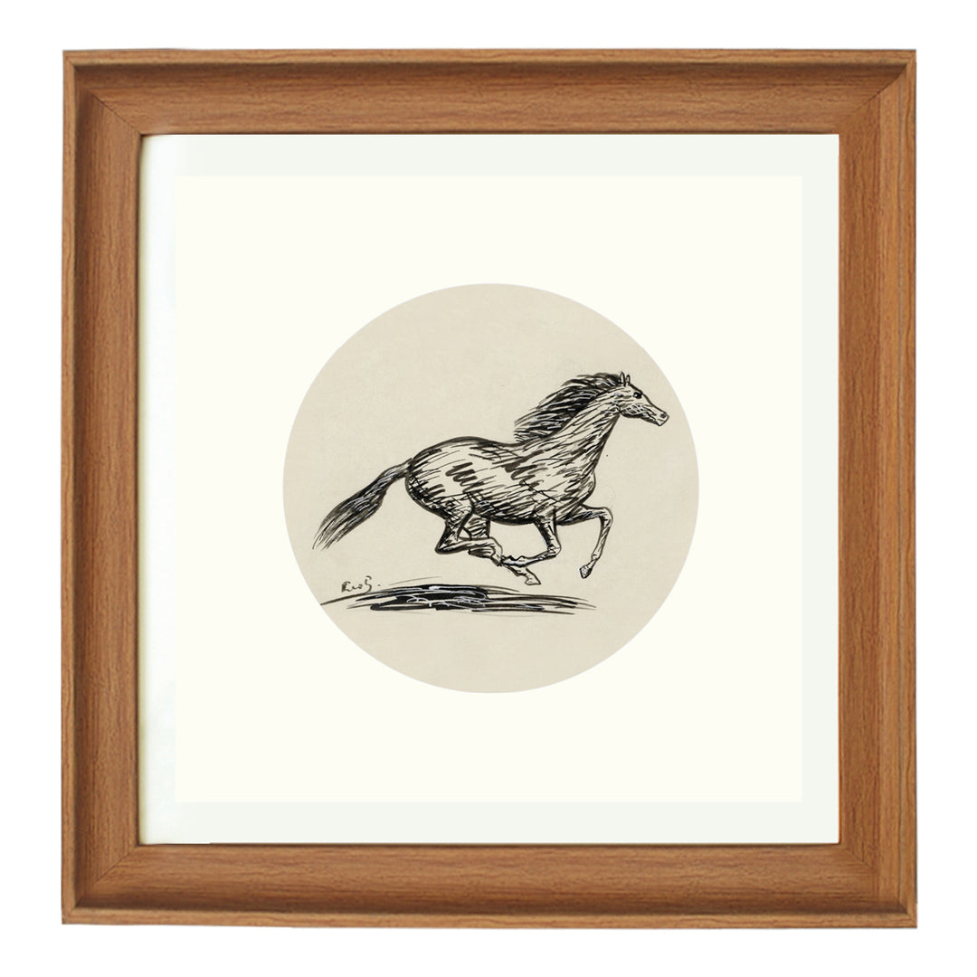 A galloping horse art print