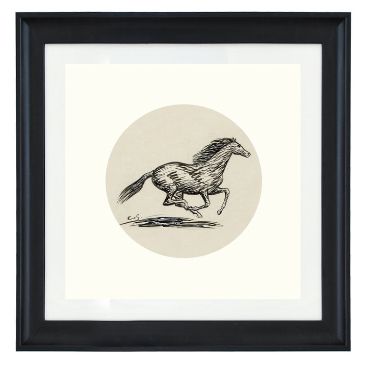 A galloping horse art print