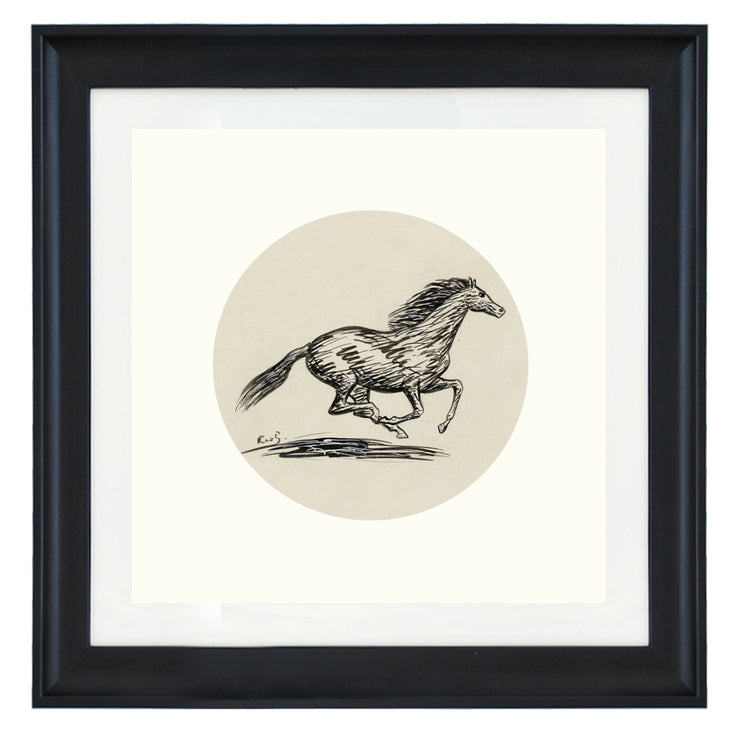 A galloping horse art print