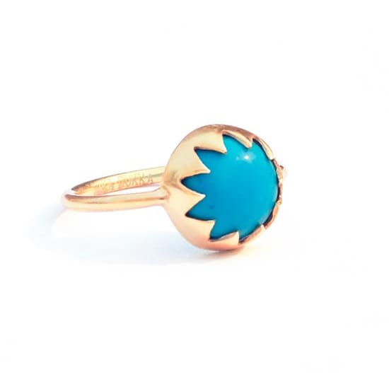 ARIZONA TURQUOISE CABOCHON STONE RING