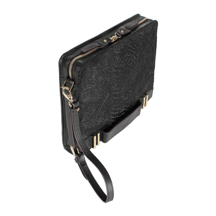 ASCOT PYTHON PRINT BAG BLACK